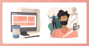 创意平面设计师工作场景