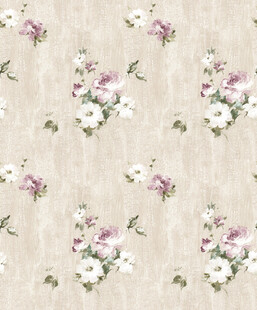 淡雅花卉图案壁纸设计单元