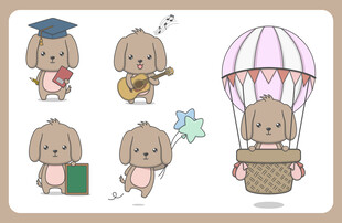 可爱小狗的趣味日常瞬间