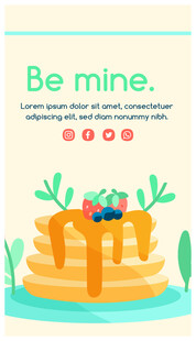 美味松饼配鲜果早餐