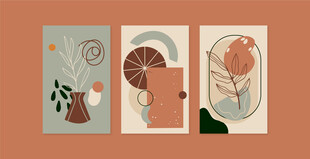 简约几何风格装饰画组合