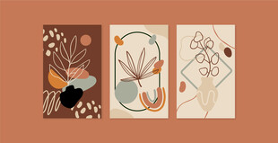 抽象艺术风格装饰画组合