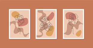三幅可爱动物插画作品