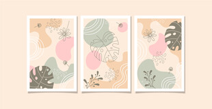 清新简约几何图案装饰画