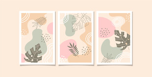 简约植物装饰画组合