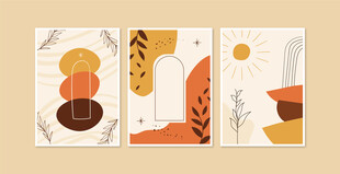 简约几何风格装饰画组合