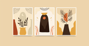 简约风装饰画组合展示