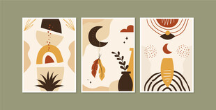 抽象几何图案装饰画