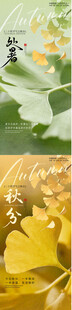 处暑立秋秋天海报