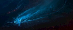 梦幻蓝色光束夜景