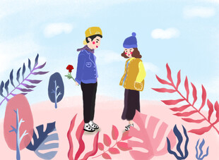 情侣插画