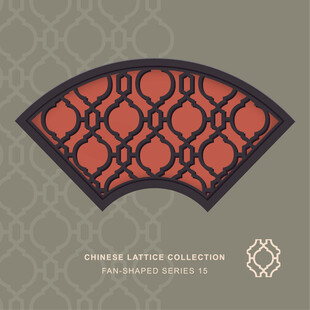 中式扇形几何图案装饰