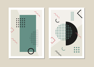 几何元素抽象艺术海报