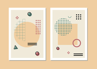 简约几何装饰画组合