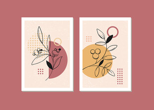 简约风昆虫主题艺术插画