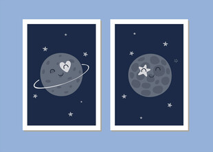 太空星球装饰画