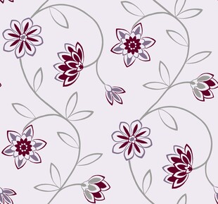 花卉藤蔓图案背景设计单元