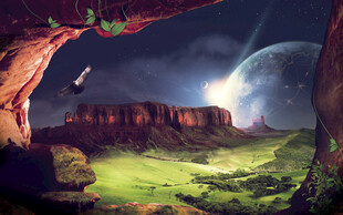 奇幻外星地貌景观