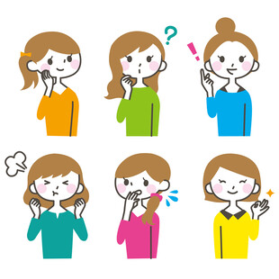 卡通女孩表情