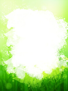 绿意盎然清新的信笺海报背景图