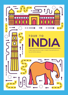 印度旅游指南插画