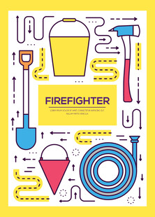 消防员工具图案设计