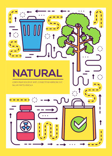 自然环保主题插画元素