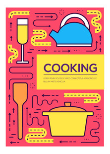 烹饪主题插画元素集合