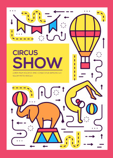 马戏团表演插画