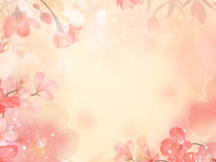 浪漫粉色花卉背景图