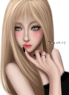 金发美妆时尚女性形象