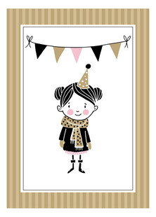 卡通风格小绅士插画