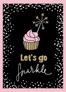 闪亮纸杯蛋糕主题装饰图