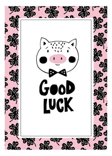 幸运小猪装饰图案