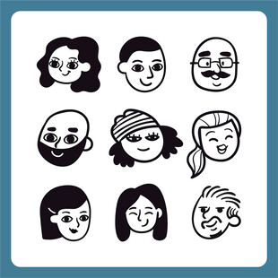 多样表情人物头像集合