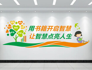 阅读文化墙 书籍开启智慧