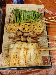 烧烤素菜拼盘