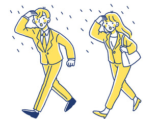 雨天人物