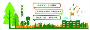 仪表礼仪文化墙