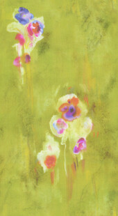 梦幻多彩花卉绘画作品
