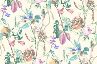 花卉水彩图案背景纹理