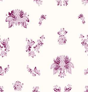 紫色花卉图案无缝背景