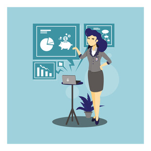 女士讲解演示画面