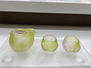 黄绿琉璃水晶杯