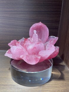 粉色莲花水晶饰品