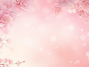 浪漫粉色樱花梦幻背景图