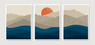 山海日出风景图