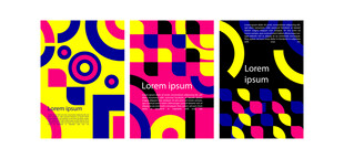 多彩几何抽象图案设计