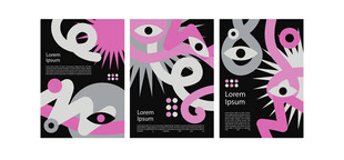 抽象几何图案艺术插画