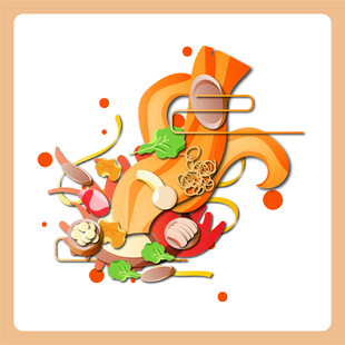 创意美食插画 